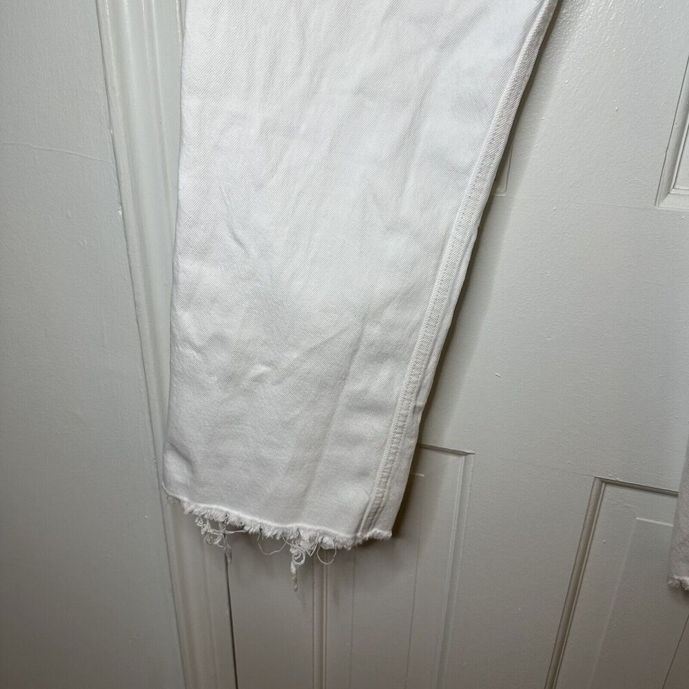 ABERCROMBIE Ultra High Rise Kick Flare Crop Jeans in White Denim Size 28 / 6 - Picture 7 of 8